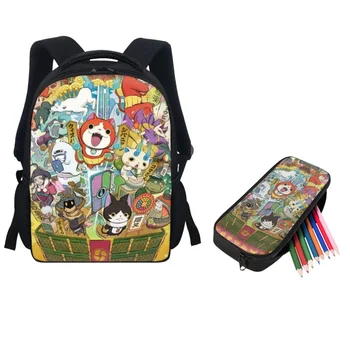 Twoheartsgirl Õs-kai Watch Anime koolikotid Cartoon Lapsed Poisid Tüdrukud Mini Bookbags Tõmblukk Koolieelsete Laste Seljakott Pliiats Kotti