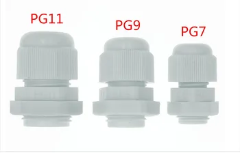 10tk IP68 PG7 PG9 PG11 3-6.5 mm-10 mm, Traat, Kaabel CE-Valge Veekindel Nailon Plastikust Hülsstihend Pistik