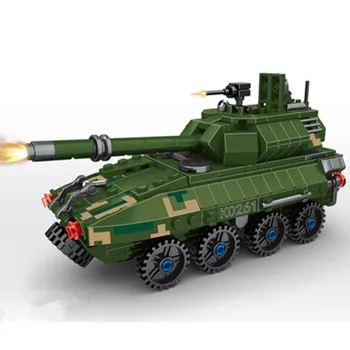 2022 Sõjalise Armee, Maailmasõja WW2 SWAT Politsei Sõdurid Ratta Tank Destroyer Mudel ehitusplokk Tellised Lapsed Mänguasjad