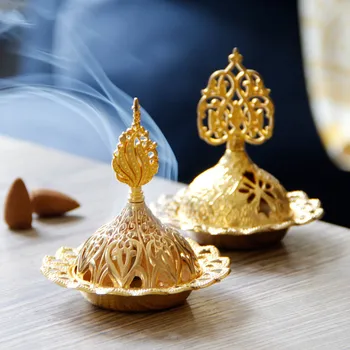 2023 Moslemite Eid Mubarak Lähis-Ida Araabia Metallist Raud Kunsti Väike Kuldne Pagoda Viiruk Põleti Ramadan Teenetemärgi Kodu Kaunistamiseks