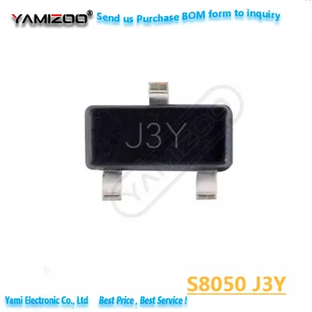3000pcs SMD S8050 8050 J3Y NPN SMD Transistori SOT-23 Uus Originaal