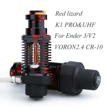 3D Punane sisalik 1 Pr PRO&UHF Kõik Metallist Hotend Uuendamine Komplekt 300℃ Keraamiline Kütte-kahest metallist ühendusdetailide Heatbreak Vask CR-10 Ender 3 VORON 2.4