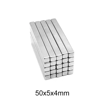 5/10/20/30/50TK 50x5x4 Blokeerida Tugev haruldasest muldmetallist Magnet 50mm x 5 mm Neodüüm Magnetid leht 50x5x4mm N35 püsimagnetitega 50*5*4