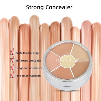 6 Värvi Profesional Sihtasutus Palett Concealer Kosmeetika Näo Kontuuri Kamuflaaž Cream Meik Sihtasutus Kosmeetika