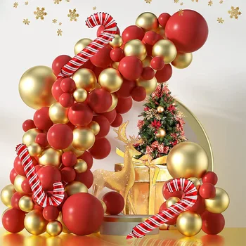 92Pcs/Set Metallik Kuld Õhupalli Vanik Arch Kit Jõulud Kark Õhupalli Latex Balloon Sobib jõulupidu Dekoratsioon