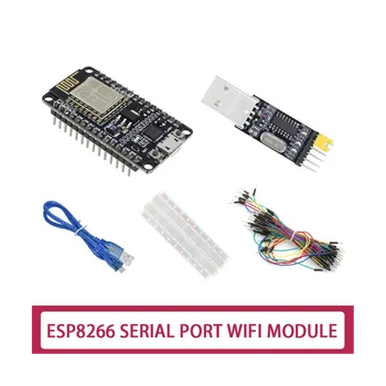 ESP-12E ESP8266 CP2102 Nodemcu Lua V3, WIFI Development Board+USB To Serial Port Moodul+Leib Pardal+65 Jumper+USB Kaabel