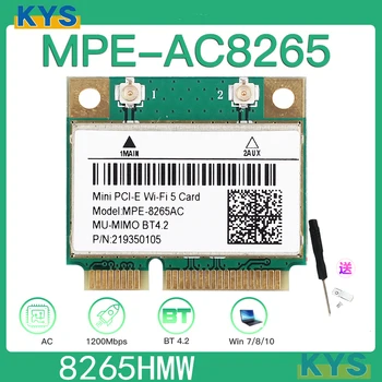 Juhtmeta-AC 8265 Dual Band mini PC-E PCIe WIFI KAART intel 8265HMW AC 802.11 ac WiFi 2x2 + Bluetooth BT4.2