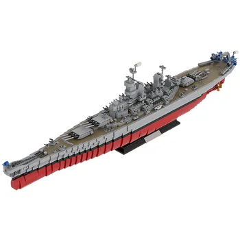 KES WW2 Sõjalise Iowa-Klassi Sõjalaev Seeria ehitusplokid Mudel WW2 Sõjaväe Sõdur Battle Ship Model Relva Laste Mänguasi