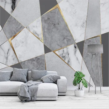 Kohandatud suure tapeet 3D kaasaegne minimalistlik abstraktne geomeetria marmor diivan taust seina-elutuba hotel tapeet seinamaaling