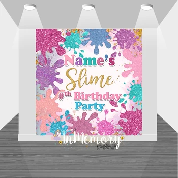 Lima Teema Poole Taustaks Glittergeel Värviline Plartsutama Tüdruk Baby Shower Sünnipäeva Fotograafia Taust Graffiti Maali Banner