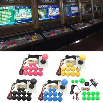 Must Kontroller LED Nupud Valgustatud Nupud Arcade Juhtnuppu DIY Komplektid
