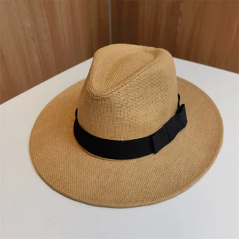 Müts Beach Mütsid Straw Hat Suvel Naiste Müts Panama Jazz Mees Mütsid Mees Tahke Beeži ja Khaki Kohvi Kopp Müts шляпа женская летняя