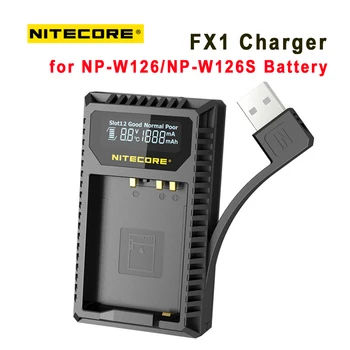 Nitecore FX1 Dual Pesa USB-Laadija NP-W126 NP-W126S Fujifilm Camera Aku X-Pro1 X-T3 XT2 XT200 X-E4 X-E2S X-A10 X-S10