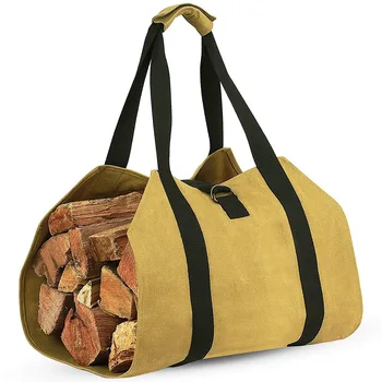 Puidu ladustamise kott küttepuud telkimine väljas metsaraie kotti veavad ladustamise kott puidust Oxford riidest kotti suure mahutavusega käekott