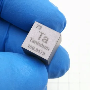 Tantaal Metall 10mm Tihedus Cube 99.95%