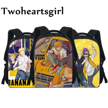 Twoheartsgirl Anime Banaan Kala Cartoon Lapsed Seljakotid Teise Lapse Laps Kooli Kotid Lapsed Lasteaias Bookbags Tõmblukk Mochila