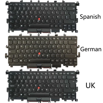 Uus Taustavalgustusega UK/saksamaa/hispaania Klaviatuur Lenovo Thinkpad X1 Jooga X1 1. 2016 inglise/GR/SP Must Backlight
