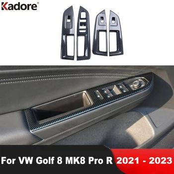 Volkswagen VW-Golf 8 MK8 Pro R 2021 2022 2023 Süsiniku Auto Ukse Taga Akna Tõstuki Lüliti Nupp Paneeli Katta Sisekujundus Tarvikud