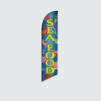Väljas Custom Logo Disain, Reklaam Beach Lipu Mereannid Krevetid Feather Lipp Reklaami Swooper Banner Ilma Postid Ja Baasi